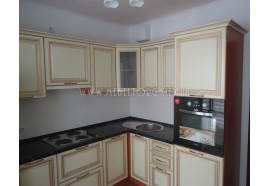 Кухня "Классик"(угловая 2,7*2,0 м/ваниль супермат с патиной/МДФ)